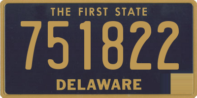 DE license plate 751822