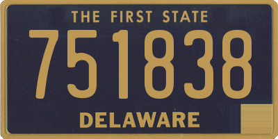 DE license plate 751838
