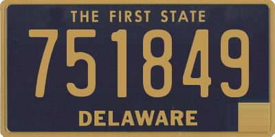 DE license plate 751849