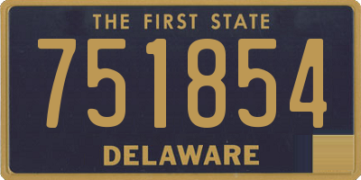 DE license plate 751854