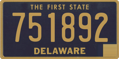 DE license plate 751892