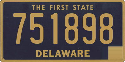 DE license plate 751898
