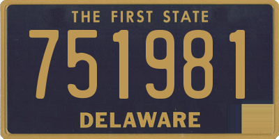DE license plate 751981