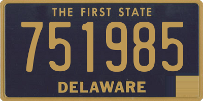 DE license plate 751985