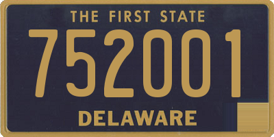 DE license plate 752001