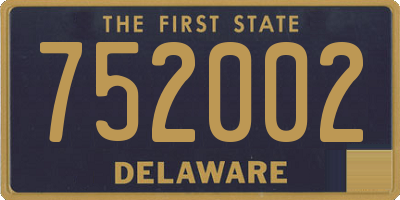 DE license plate 752002