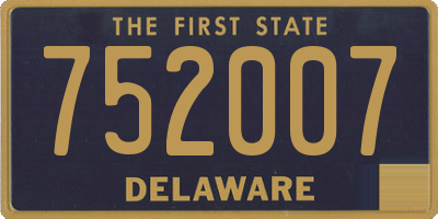 DE license plate 752007