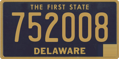 DE license plate 752008