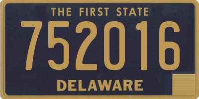 DE license plate 752016