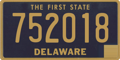 DE license plate 752018