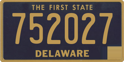 DE license plate 752027