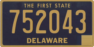 DE license plate 752043