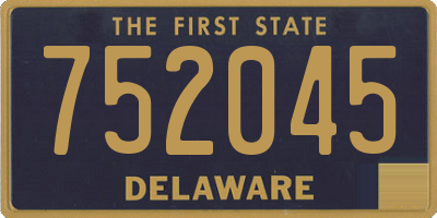 DE license plate 752045