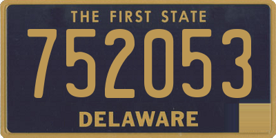 DE license plate 752053