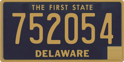 DE license plate 752054