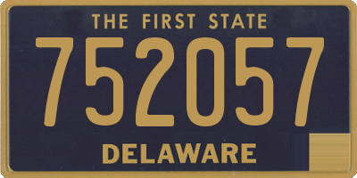 DE license plate 752057