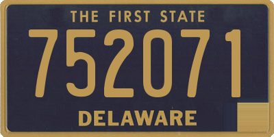 DE license plate 752071