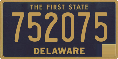 DE license plate 752075