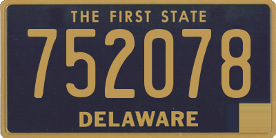 DE license plate 752078