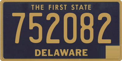DE license plate 752082