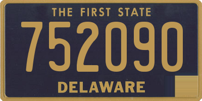 DE license plate 752090