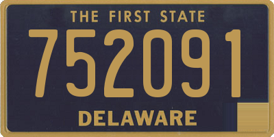 DE license plate 752091