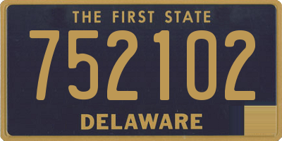 DE license plate 752102