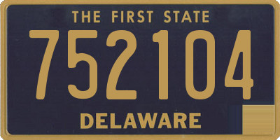 DE license plate 752104