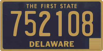 DE license plate 752108
