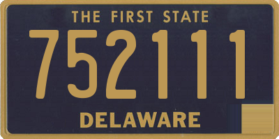 DE license plate 752111