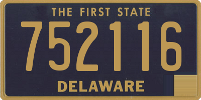 DE license plate 752116