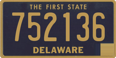 DE license plate 752136