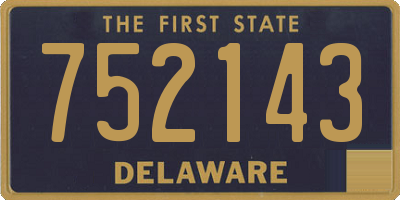 DE license plate 752143