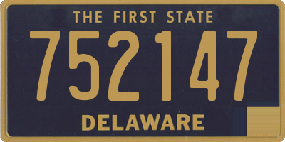DE license plate 752147