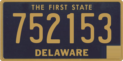 DE license plate 752153