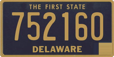 DE license plate 752160