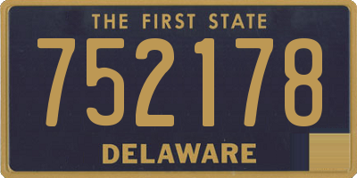 DE license plate 752178