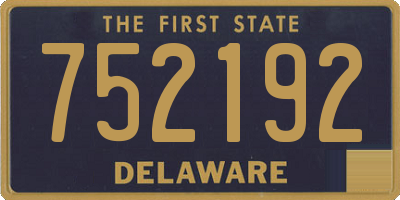 DE license plate 752192
