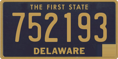 DE license plate 752193