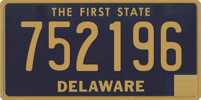 DE license plate 752196
