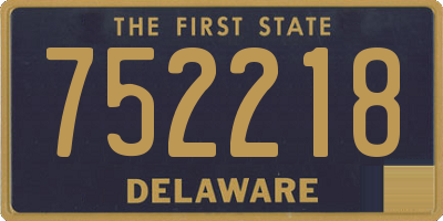 DE license plate 752218