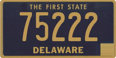 DE license plate 75222
