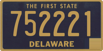 DE license plate 752221