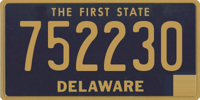 DE license plate 752230