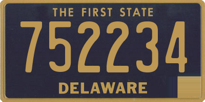 DE license plate 752234