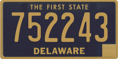DE license plate 752243