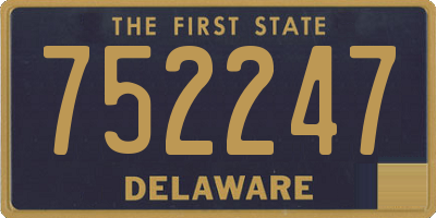 DE license plate 752247