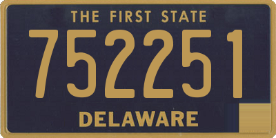 DE license plate 752251