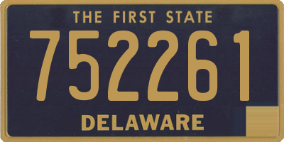 DE license plate 752261