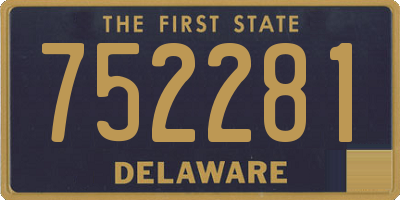 DE license plate 752281